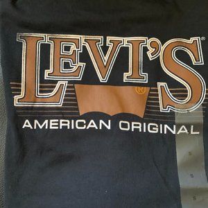 Levi's Men's Long Sleeve Black T-Shirt Hoodie Size S